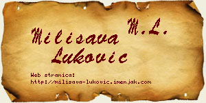 Milisava Luković vizit kartica